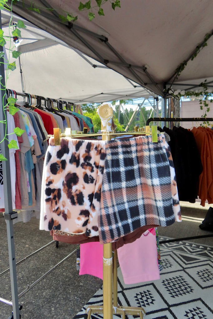 LEOPARD Fleece Mini Shorts